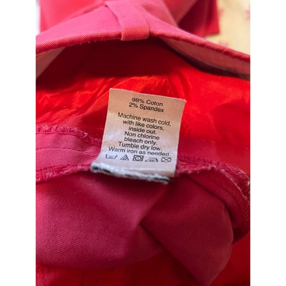 J CREW CAFE CAPRI PANT SIZE 2 RED ORANGE - Picture 4 of 10